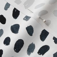 Watercolor Spots in Black and White