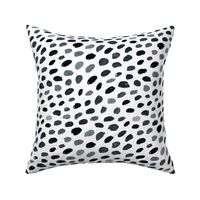 Watercolor Spots in Black and White