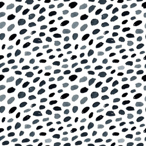 Watercolor Spots in Black and White