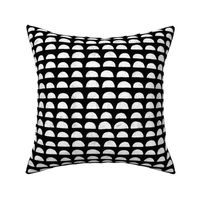 Half Circle Pattern in Black and White