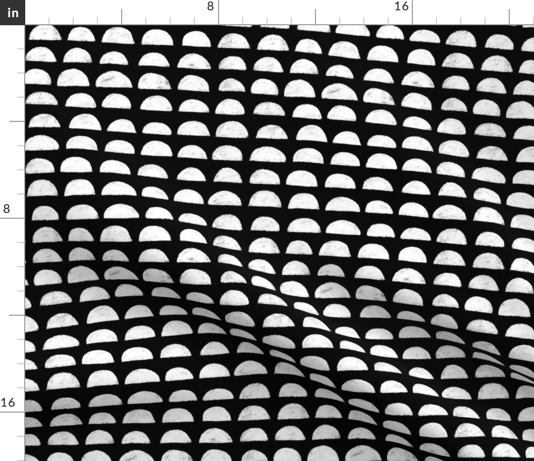 Half Circle Pattern in Black and White