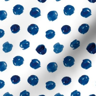 Messy Polka Dot in Dark Blue