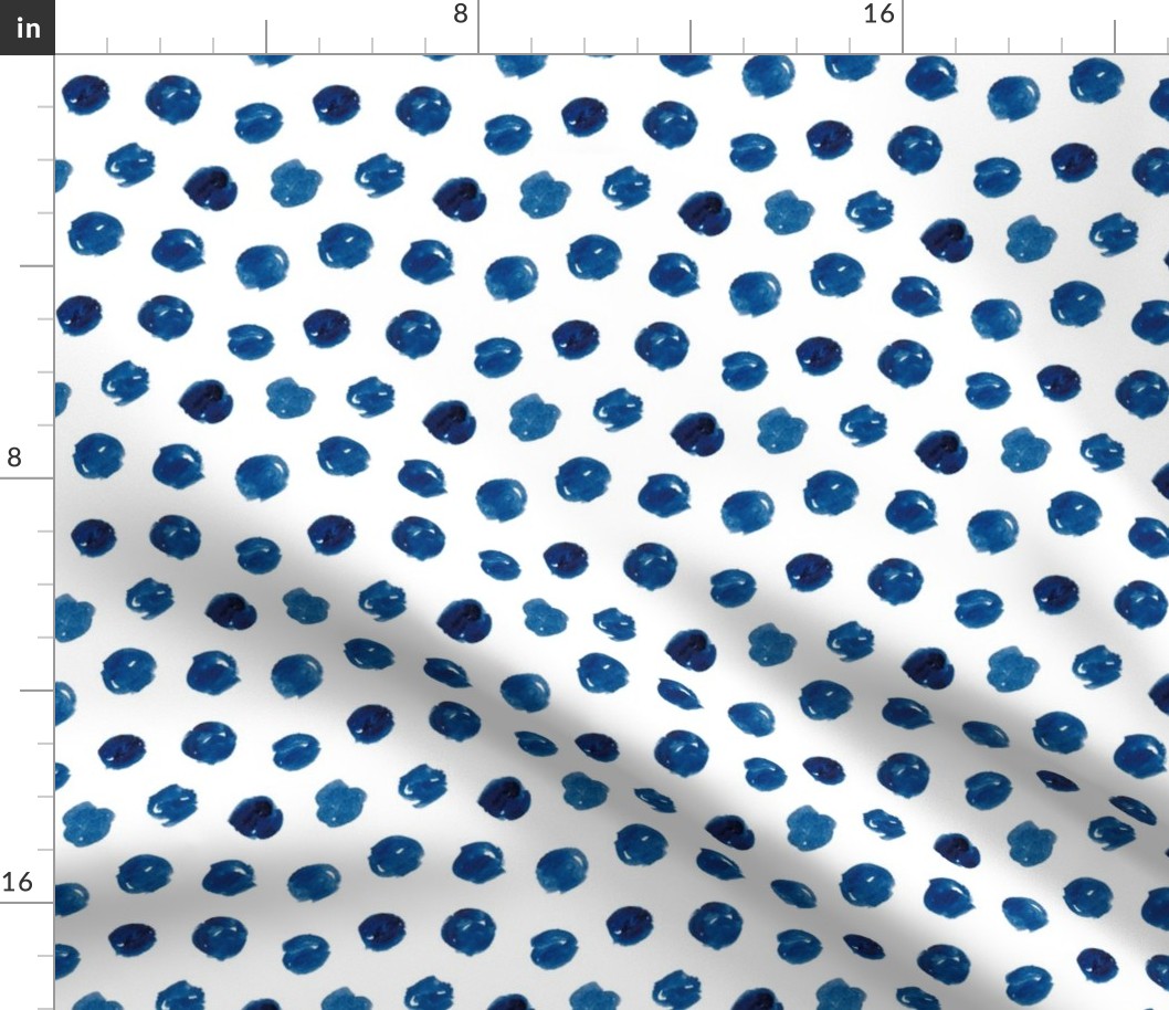 Messy Polka Dot in Dark Blue