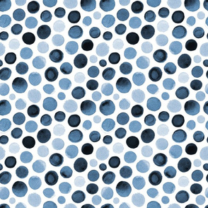 Shades of Blue Polka Dot
