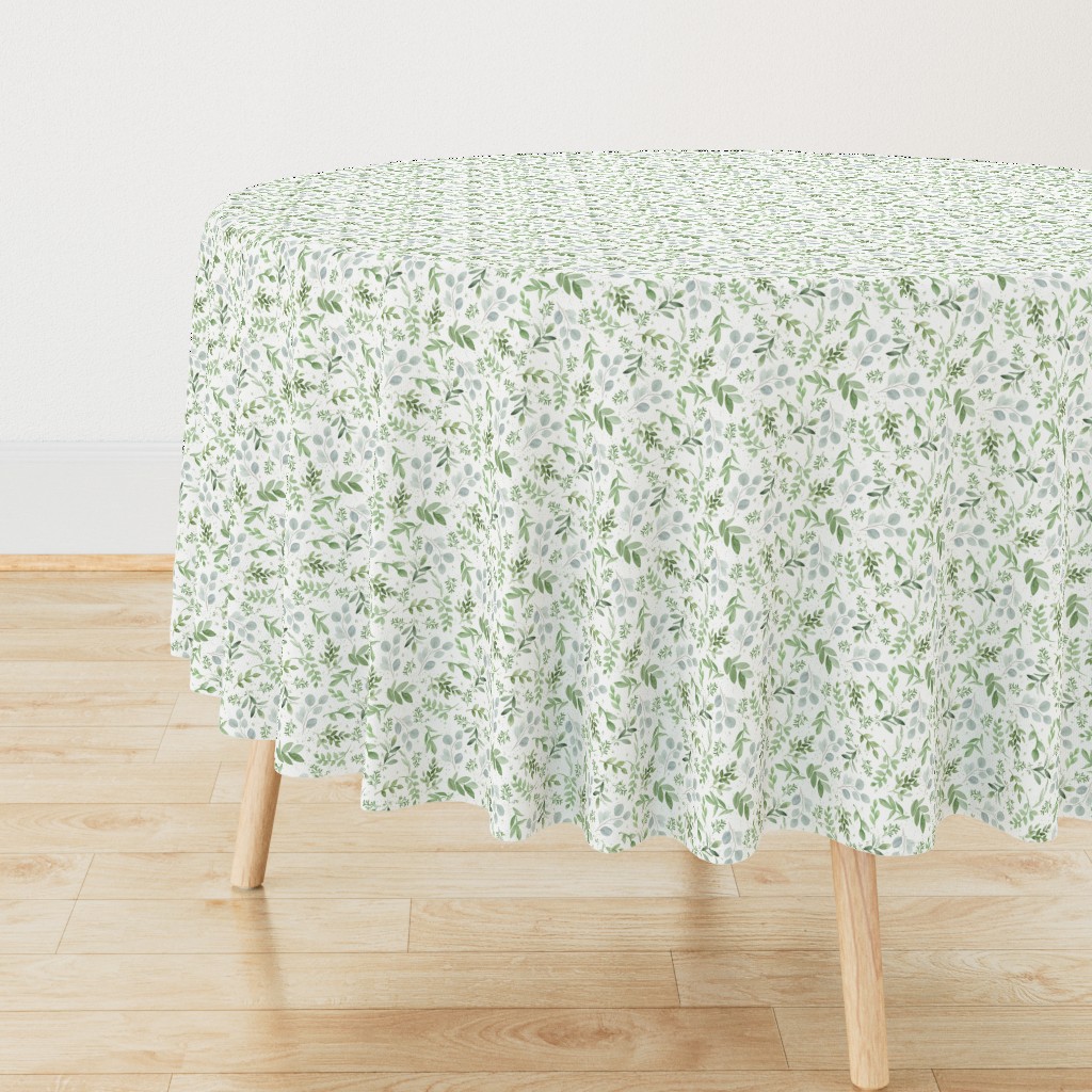 Small Scale Eucalyptus Greenery Pattern