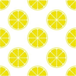 Tangy Lemon slices yellow citrus fruits slice