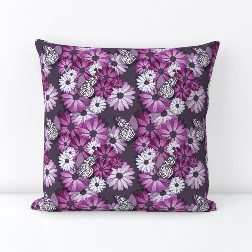 Small scale // African Daisy Spring Floral // violet