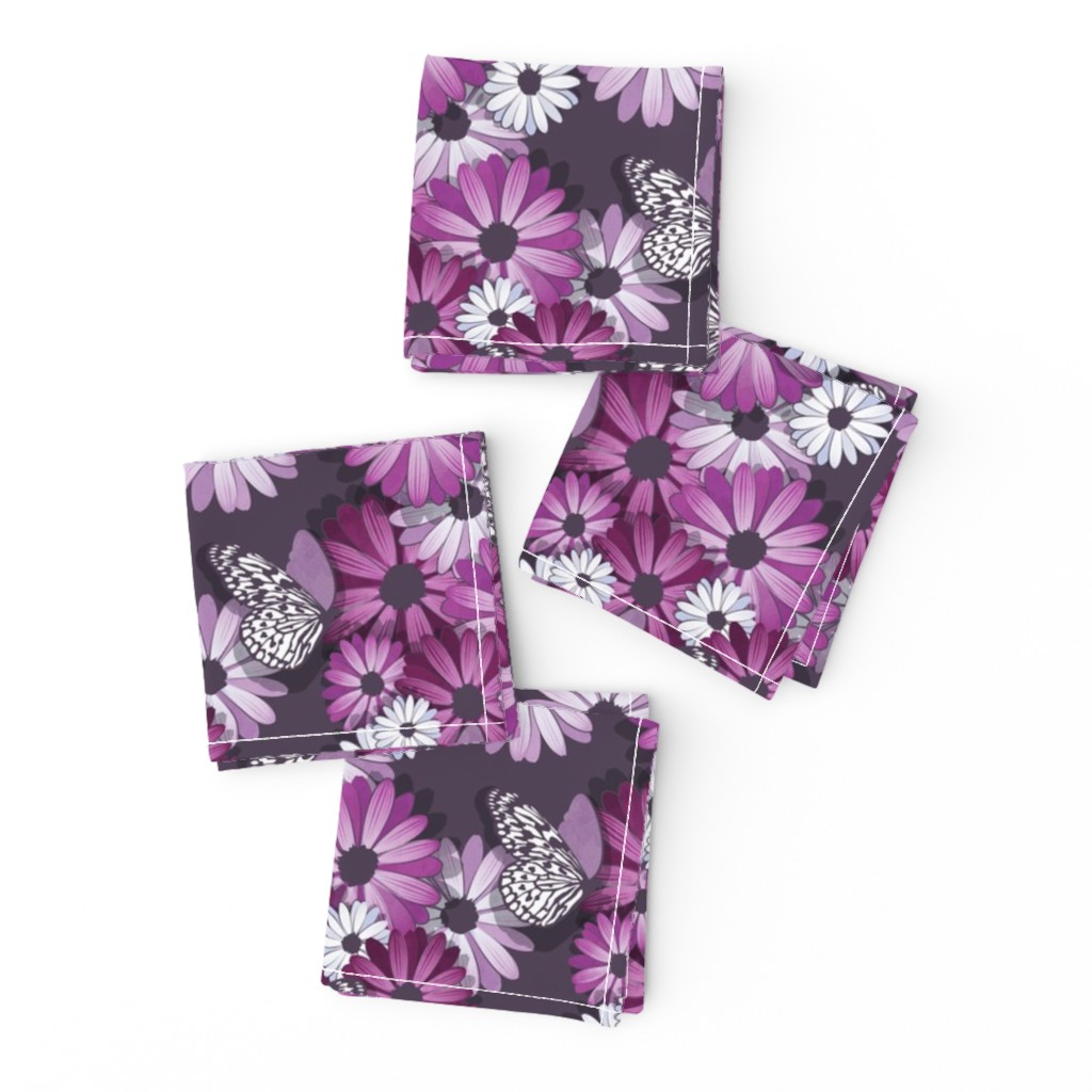 Small scale // African Daisy Spring Floral // violet