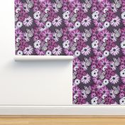 Small scale // African Daisy Spring Floral // violet