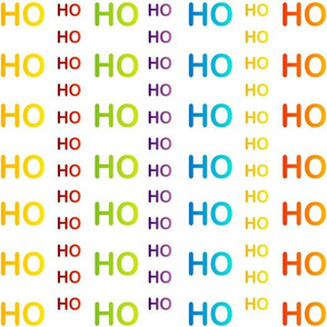 Ho ho ho background colorful typography