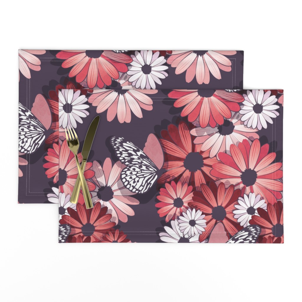 Normal scale // African Daisy Spring Floral // coral