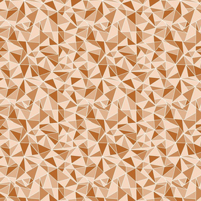 Burnt Orange, Rust, and Terracotta Geometric Stained Glass Fabric Pattern //  Geo Trendy Hipster Kids Nursery Baby Design Earth Tones 