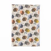 watercolor bees pattern