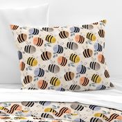 watercolor bees pattern