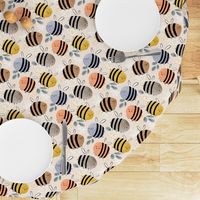 watercolor bees pattern