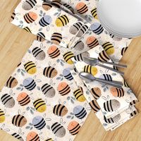 watercolor bees pattern