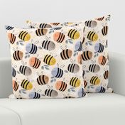 watercolor bees pattern