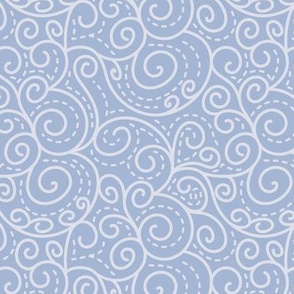 Elegant blue swirls