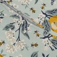 Bees & Lemons - Mint - Medium