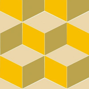 Tumbling Blocks in Trendy 1920s Colors