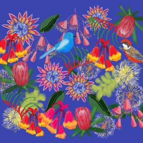 Flowers and birds