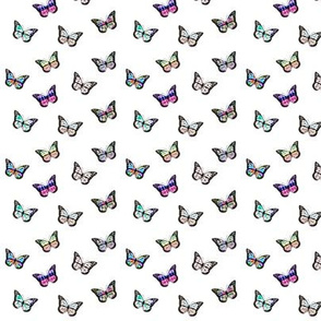 Butterfly Dance!- white, ditzy