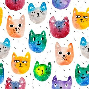 Watercolor cats