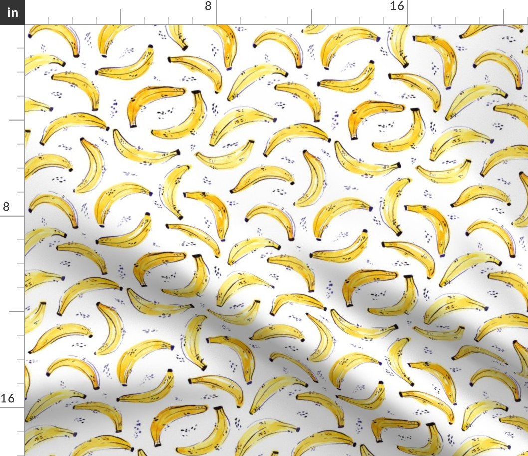 A Bunch of Bananas Watercolor Pattern
