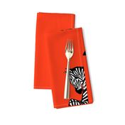 Zebra Banana Leaves Orange Black