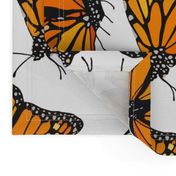 Monarchs on white 18”