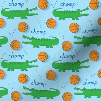 orange and blue basketball gators