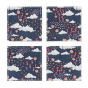 April Showers, May flowers - navy