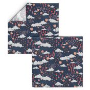 April Showers, May flowers - navy