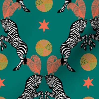 Zebra Circus Teal