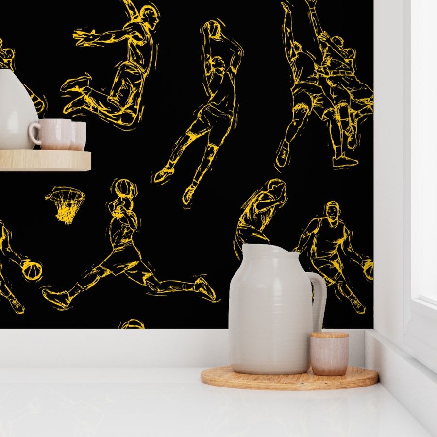 Basketball-Gold on Black