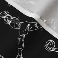 Basketball-White on Black