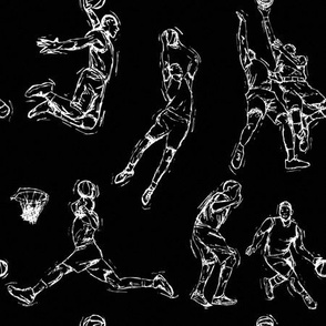 Basketball-White on Black