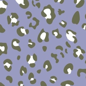 leopard print - lavender army white