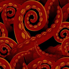 (large scale) Octopus - red - LAD19