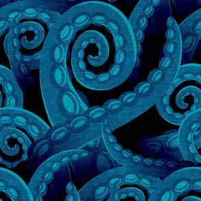 (large scale) Octopus - blue  - LAD19