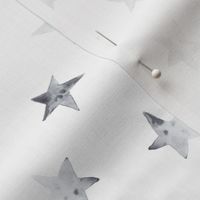 Silver watercolor stars for modern nursery