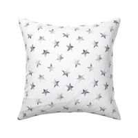 Silver watercolor stars for modern nursery