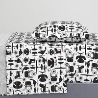 mcm furniture black and white