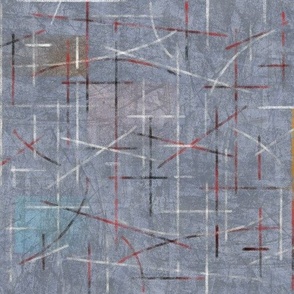 Mid Century Modern abstract design gray