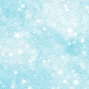 Soft Lights and Stars in Light Blue