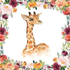18x18" giraffe paprika floral 6 loveys 