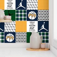 Basketball//Jazz - Wholecloth Cheater Quilt