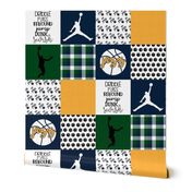 Basketball//Jazz - Wholecloth Cheater Quilt