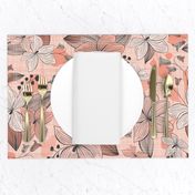 Avery - Floral Blush Pink Monochrome 