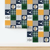 Basketball//Jazz - Wholecloth Cheater Quilt - Rotated